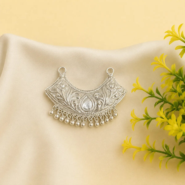 Traditional Floral Silver Pendant