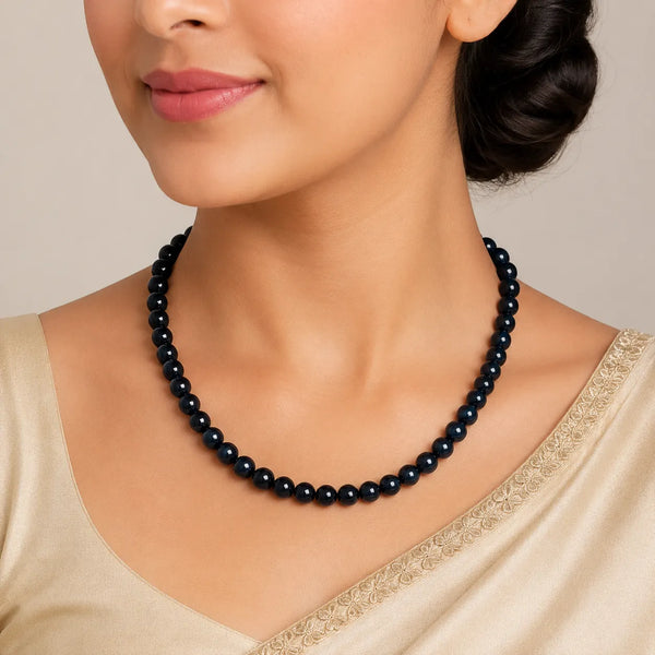 Black Quartz Crystal Beaded Mala