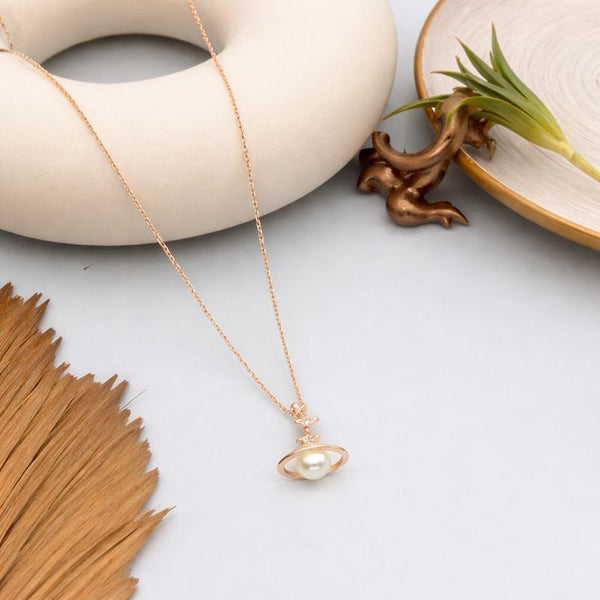 Galaxy Pearl Star Pendant – Rose Gold Finish