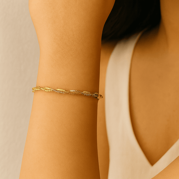 Elegant Twisted Silver Bracelet