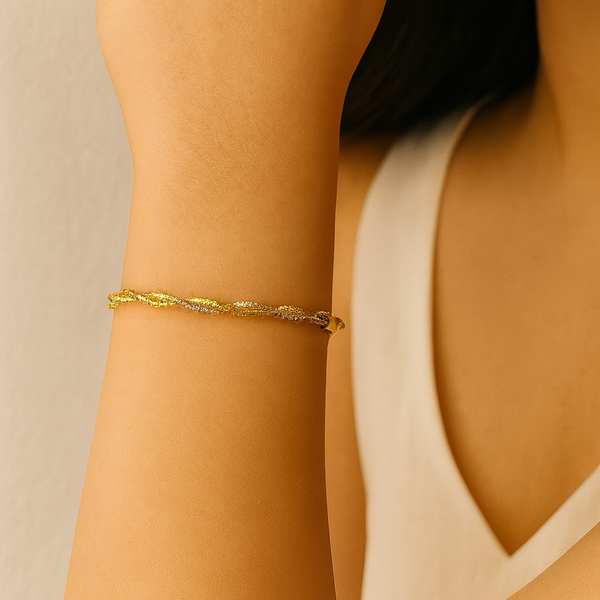Elegant Twisted Silver Bracelet