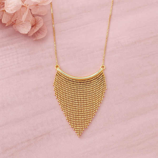 Gold Fringe Statement Necklace