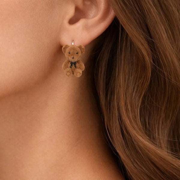 Cute Teddy Bear Stud Earrings