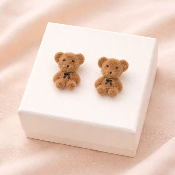 Cute Teddy Bear Stud Earrings