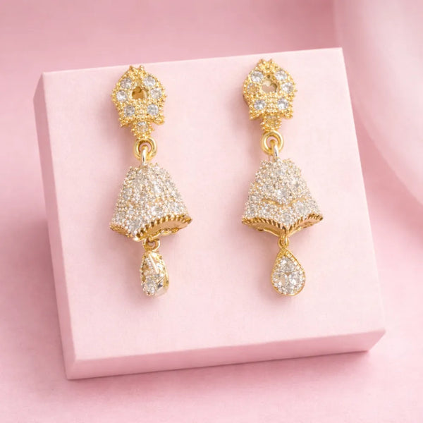 Floral Jhumka Drop Anti-Tarnish Earring