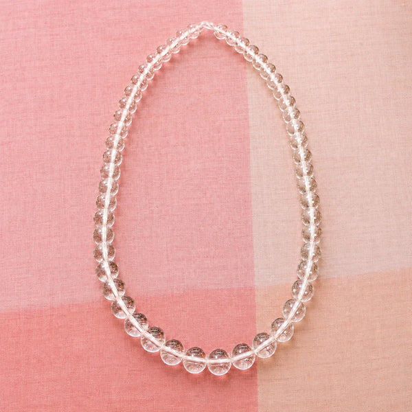 Natural Clear Quartz Crystal Beaded Mala
