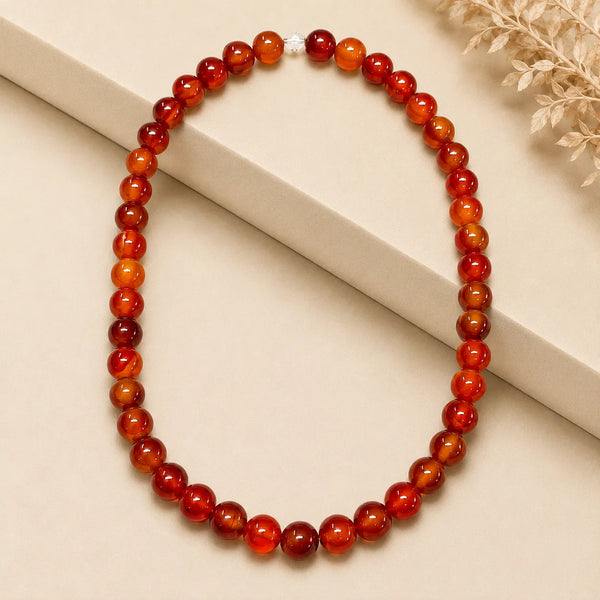 Natural Red Quartz Crystal Beaded Mala