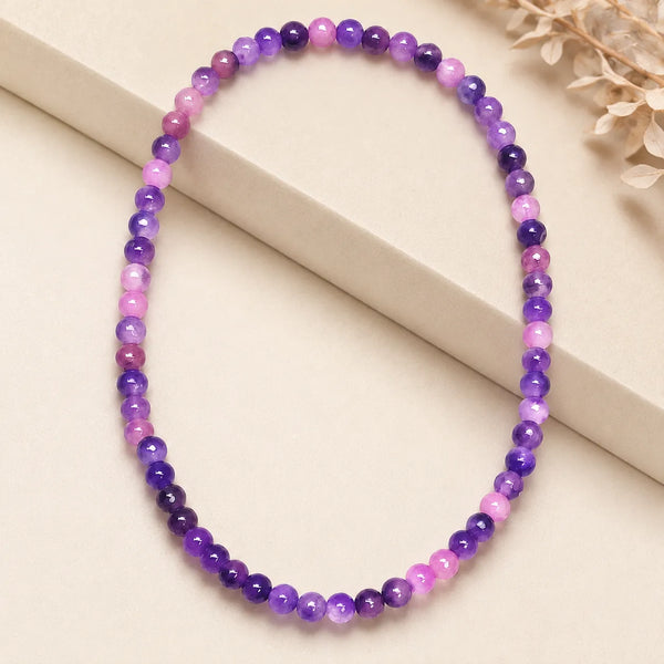 Purple Quartz Crystal Beaded Mala