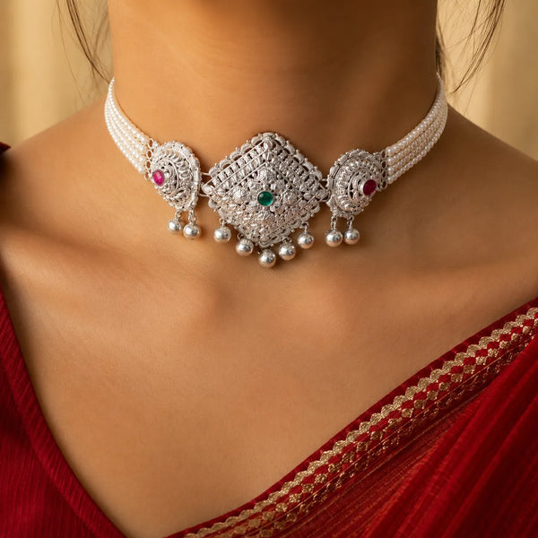 Royal Pearl 925 Silver Choker