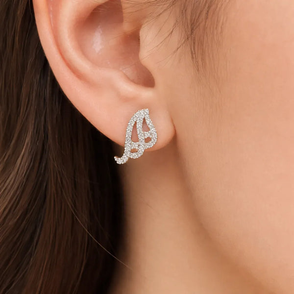 Sparkle Swan Stud Anti-Tarnish Earrings