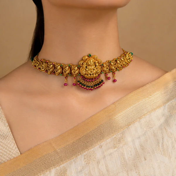 Temple Lakshmi Gold Polish Choker