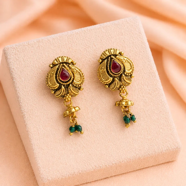 Temple Lakshmi Dual-Tone Earrings