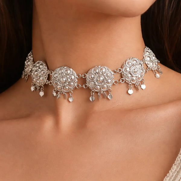 925 Silver Floral Guluband
