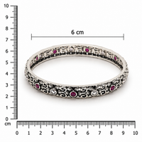 925 Silver Gold Polish Traditional Bangles with Floral Coin Design for Women | Frolic Jewels