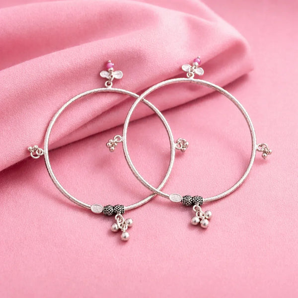 925 Silver Minimal Kada Payal