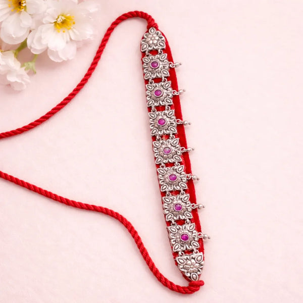925 Silver Pink Stone Guluband
