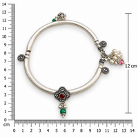 925 Silver Stone Kada Payal for Women Frolic Jewels