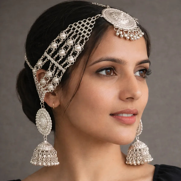 925 Silver Traditional Chand Patti Set