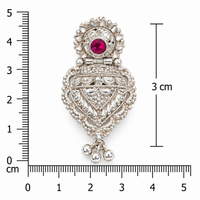 925 Silver Traditional Pink Accent Earrings for Women by Frolic Jewels
