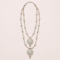 925 Sterling Silver Traditional Layered Pendant Mala for Women by Frolic Jewels