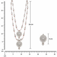 925 Sterling Silver Traditional Layered Pendant Mala for Women by Frolic Jewels