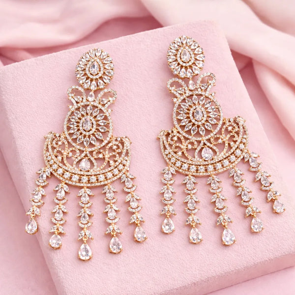 Anti-Tarnish Crystal Chandbali Earrings