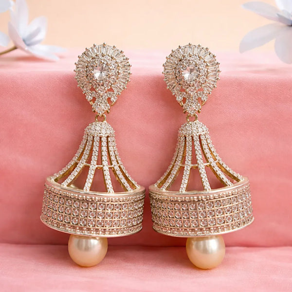 Anti-Tarnish Pearl Jhumka Earrings