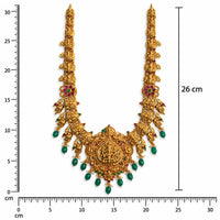 Antique Lakshmi Green Stone Rani Haar for Women Frolic Jewels