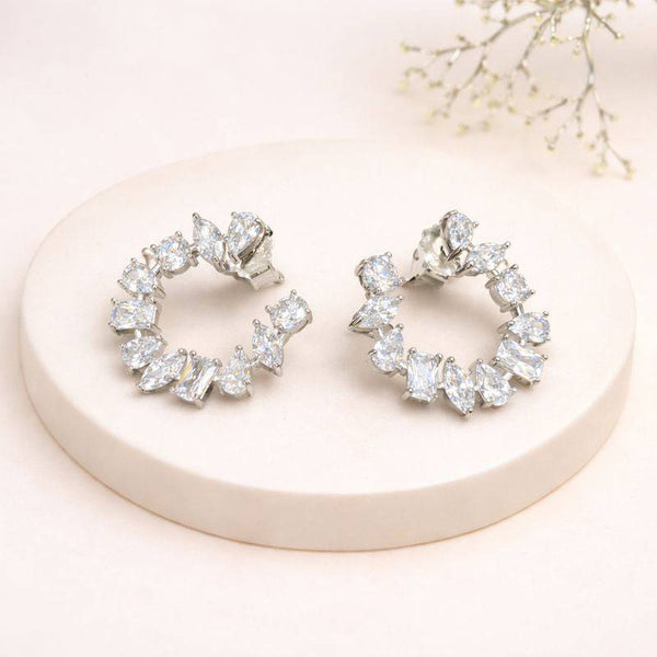 Silver Sparkle Cluster Bali Earrings