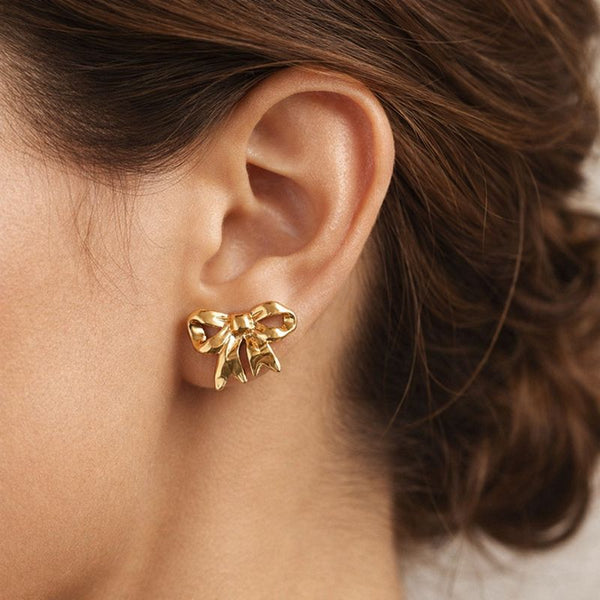 Antique Bow Knot Stud Earrings