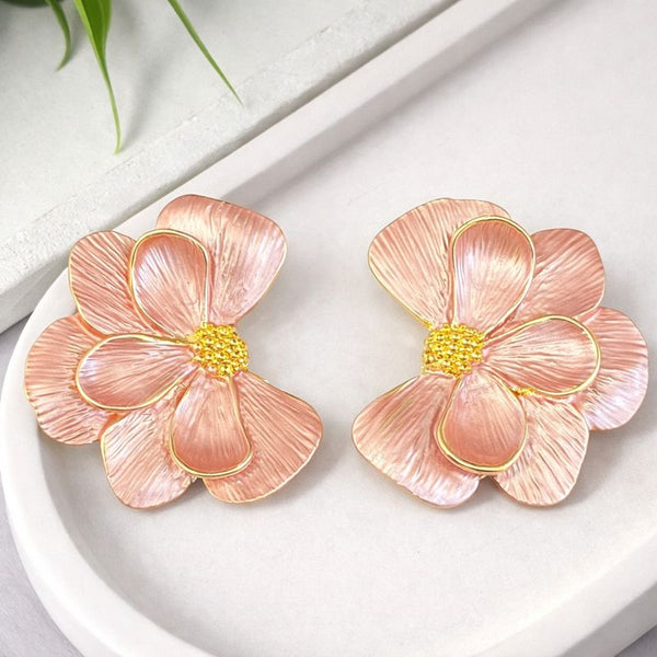 Blush Bloom Anti-Tarnish Flower Earrings