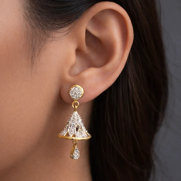 Crystal Dome Drop Anti-Tarnish Earrings