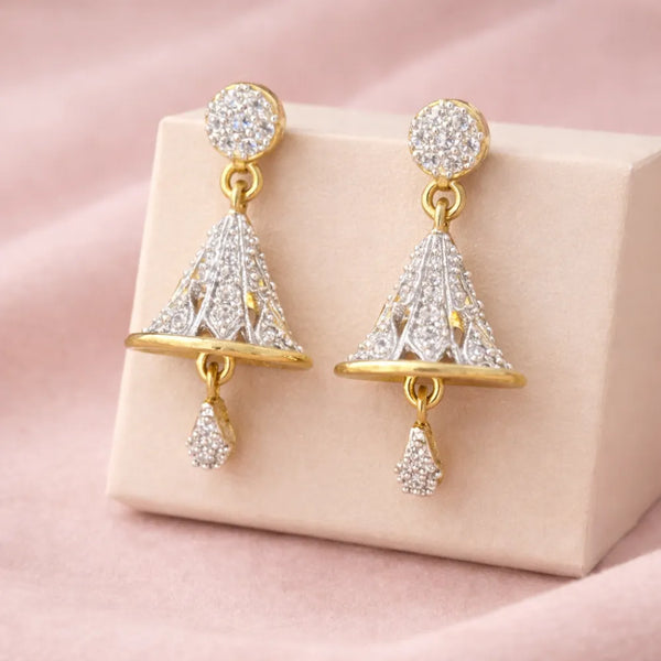 Crystal Dome Drop Earrings