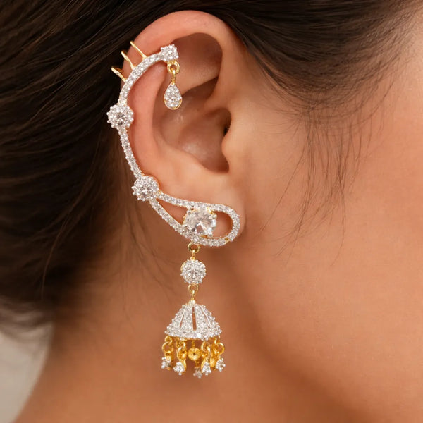 Crystal Teardrop Jhumka Anti-Tarnish Earring