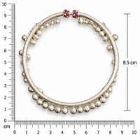 Designer Silver Kada Payal for Women Frolic Jewels