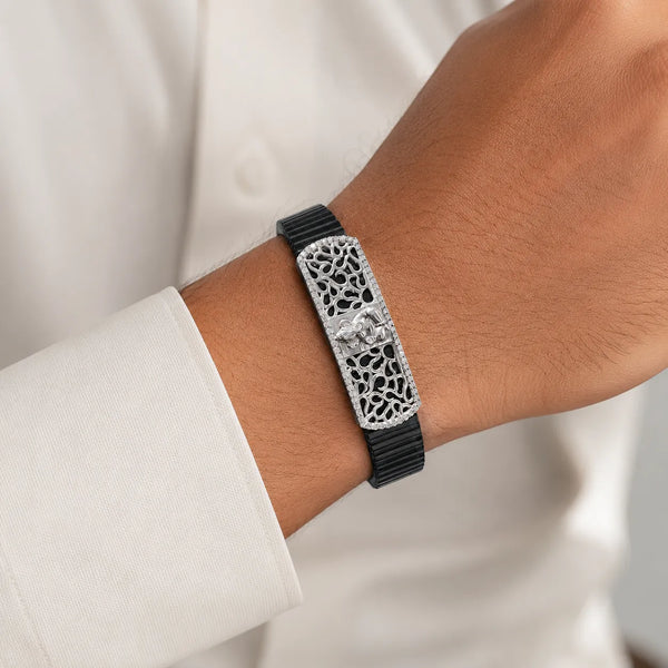 Divine Ganesha Silver Bracelet Rakhi