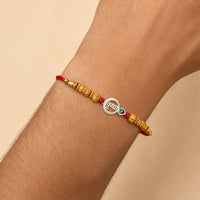 Divine Krishna Silver Rakhi for Raksha Bandhan by Frolic Jewels