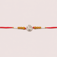 Divine Om Kalash Silver Rakhi for Raksha Bandhan by Frolic Jewels