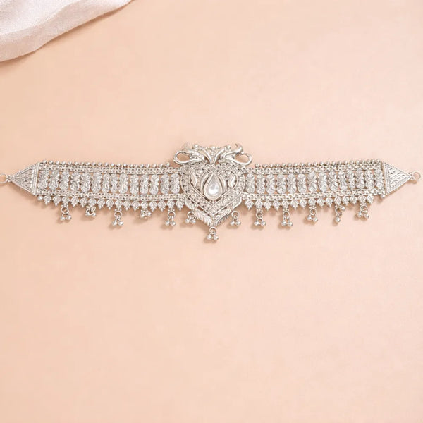 925 Silver Elegant Heart Motif Choker