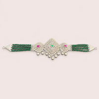 Emerald Grace 925 Silver Choker for Women by Frolic Jewels