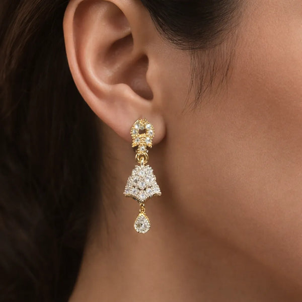 Floral Jhumka Drop Anti-Tarnish Earring