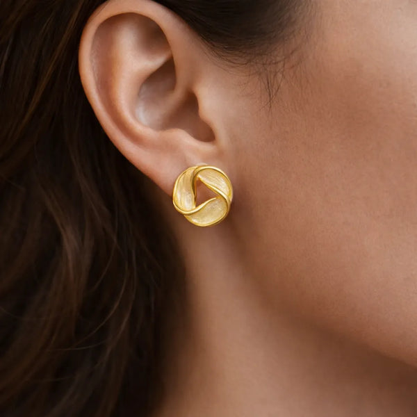 Gold Knot Stud Earrings – Anti Tarnish Elegant Gold Jewellery