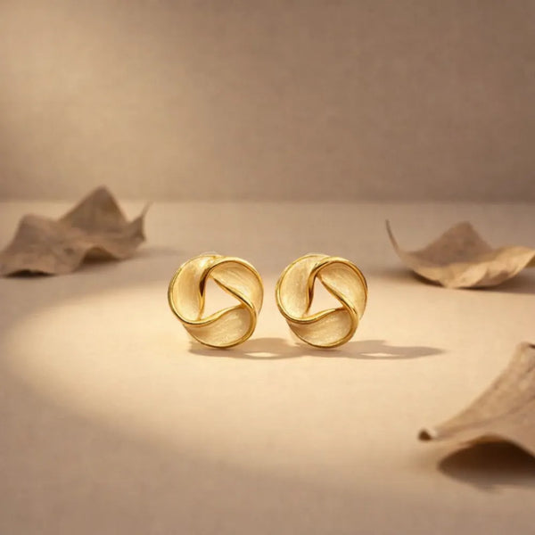 Gold Knot Stud Earrings – Anti Tarnish Elegant Gold Jewellery