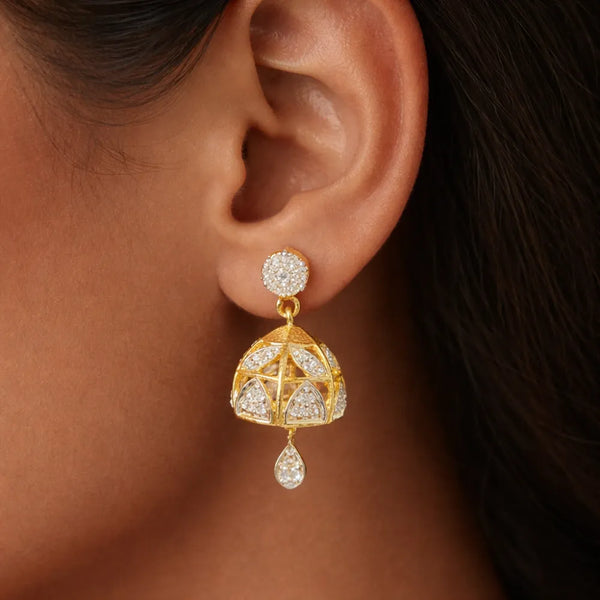 Golden Dome Drop Anti-Tarnish Earrings
