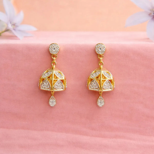 Golden Dome Drop Anti-Tarnish Earrings