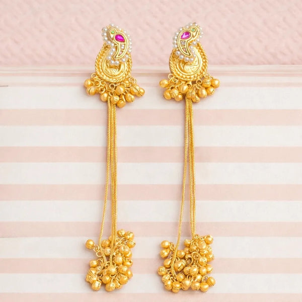 Golden Long Tassel Anti-Tarnish Earrings
