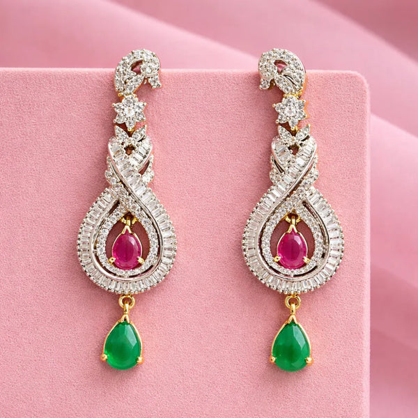 Infinity Ruby Drop Anti-Tarnish Earrings