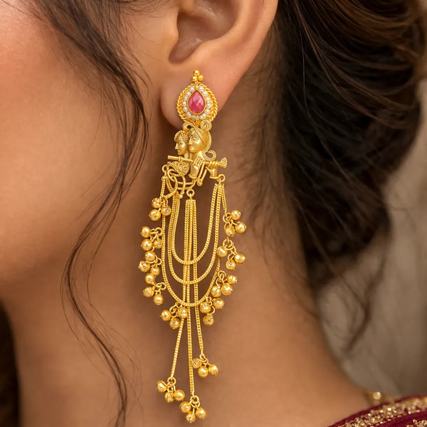 Krishna Charm Anti-Tarnish Earrings