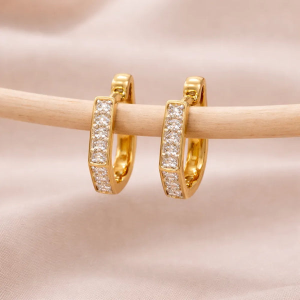 Mini Crystal Hoop Anti-Tarnish Earrings