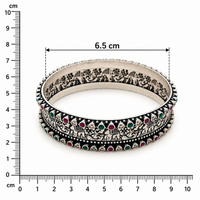 Oxidised Silver Elephant Design Bangles for Women Frolic Jewels
